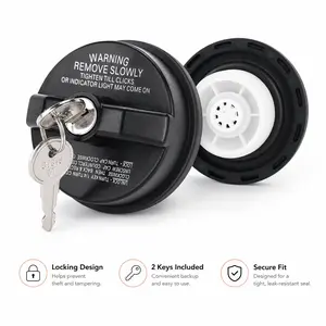 Locking Gas Cap, Lock Fuel Cap For Jeep Wrangler JK TJ, Liberty, Cherokee, Compass, Grand Cherokee, Commander, Patriot & Dodge Ram 1500 2500,Journey,Caravan,Charger,Challenger,Dakota,Durango,Avenger