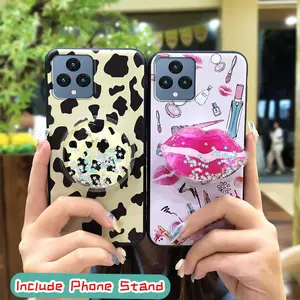 Durable phone lens protection Phone Case For TCL T-Mobile Revvl6/T Phone Glitter Waterproof Skin feel silicone Cartoon Soft Case Back Cover Simplicity cute Fashion Design TPU