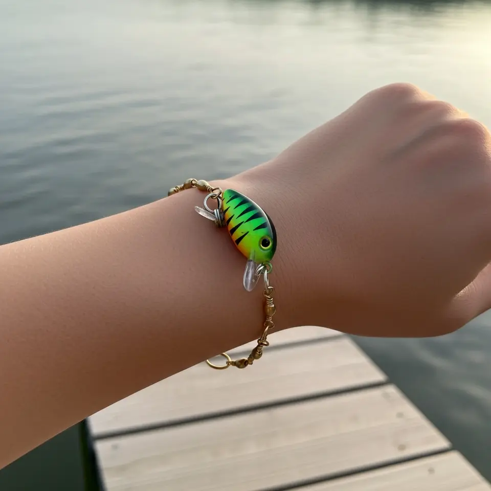 handmade fishing lure bracelet