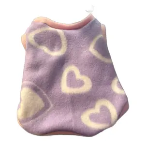 PetSmart Dog Shirt - Lavender with Heart Patterns