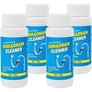 Drain Cleaner Sink Clog Remover:    Unclogger for Kitchen and Bathroom Pipes -  Hair Cleaning Solution for Shower Drains (4 Pack)