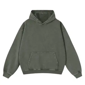 Mens Hoodies Vintage Oversized Hoodie Acid Wash Couples Cotton Pullover Hoodies for Men Streetwear Sweatshirts with Pockets Unisex Design