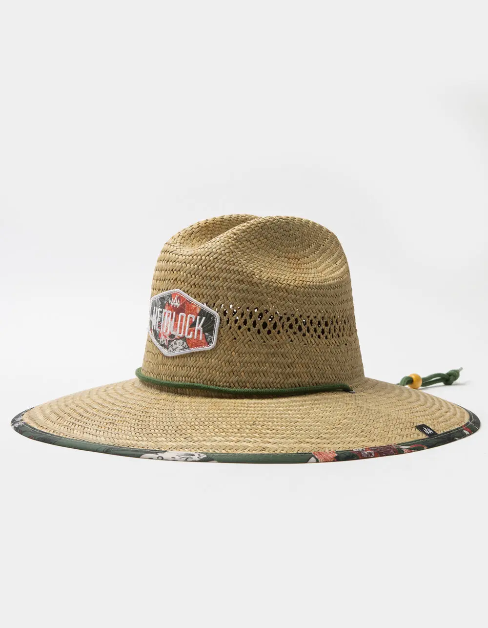 HEMLOCK HAT CO.  Mens Fortune Lifeguard Straw Hat, Multi-Colored, ONESZ