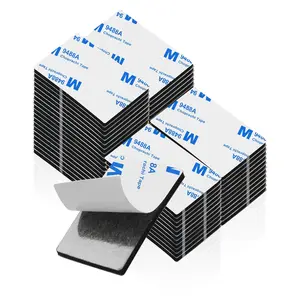 Double Sided Tape HeavyDuty,Double Sided Tape for Walls,48Pcs 2 Sided Sticky Waterproof Pads,1.96 * 1.18 Inch Super Strong Removable Double-Sided Foam, Mounting Black Hanging Tape for Home & Office