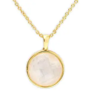 Connie Craig Carroll Jewelry 18mm Doublet Gemstone Pendant with Chain