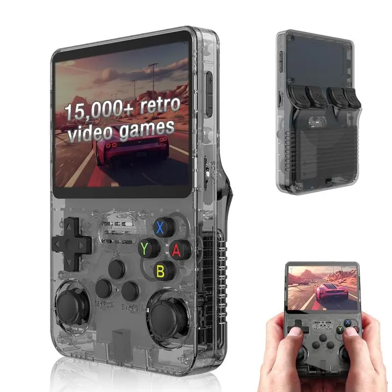R36s Portable Handheld Game Console | Supports 15,000+ Games | Newest Updated OS | Open Source R36S with 3.5-Inch IPS Screen