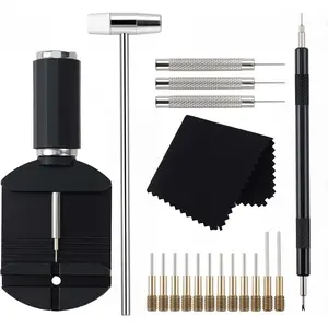 Watch Link Removal Kit, 19 in 1 kit, Can be  for Strap Length Disassembly and Adjustment, Watch Strap , Tool Hammer, Cleaning Cloth and Spare , with User Manual.