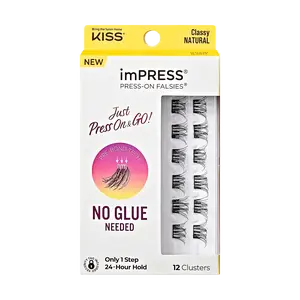 Impress Falsies Self Adhesive Eyelashes, 12 Lash Clusters - Classy