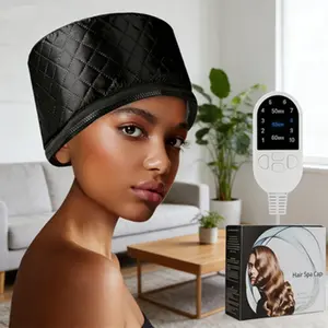 Adjustable Temperature Heating Cap, Eu Plug, 10 Heat Settings, Timer Function, Home Hair Care Oil Hat, Deep Nourishment, Best Gift for Girlfriend