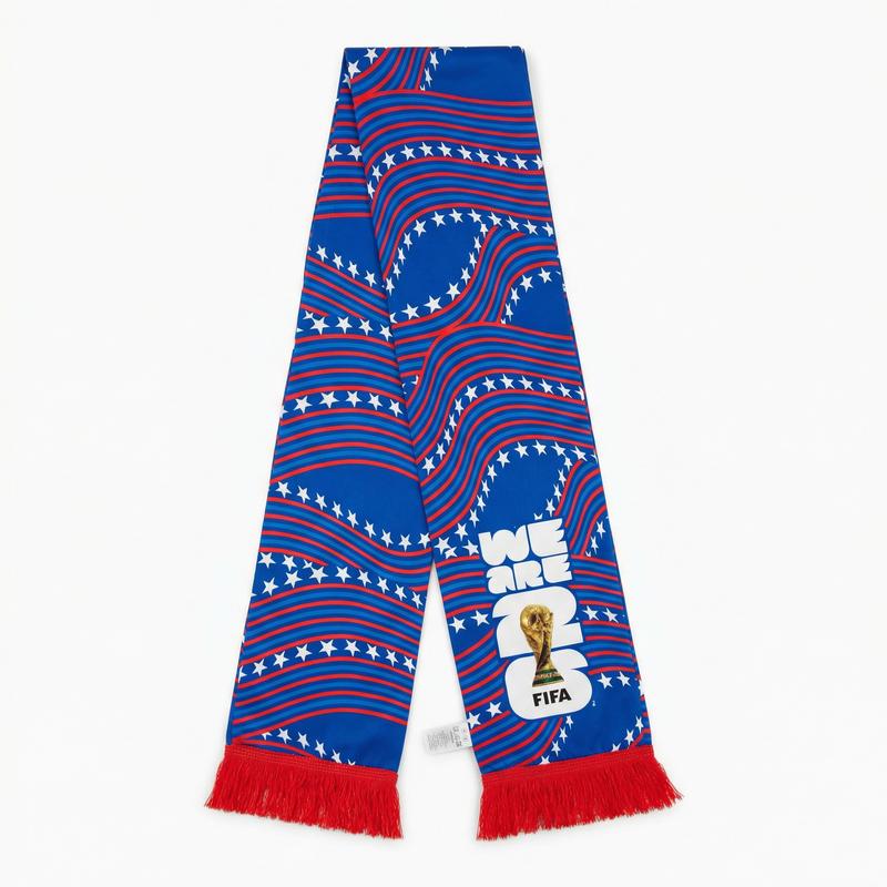 FlFA World Cup 2026 High-Definition Lightweight Polyester Trophy Support Scarf Game Day Fan Collect Wear Party Nationwide Accessory