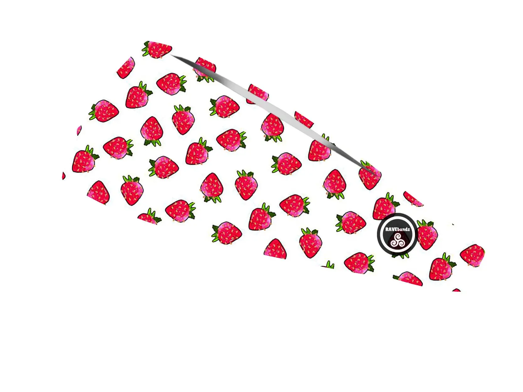 RAVEbandz The Pro - Wide Stretch Headband (Strawberries)