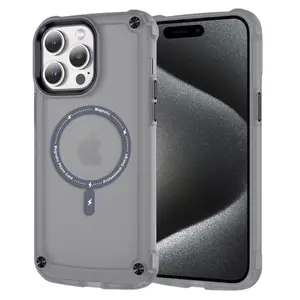 For iPhone 15 Plus heavy duty mega safe case smoky Case