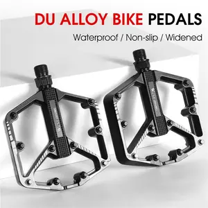 Aluminum Bike Pedals with Three Bearings, Durable Lightweight Design, Hexagonal Crank Arm, Easy Installation, Suitable for Mountain & Road Bikes