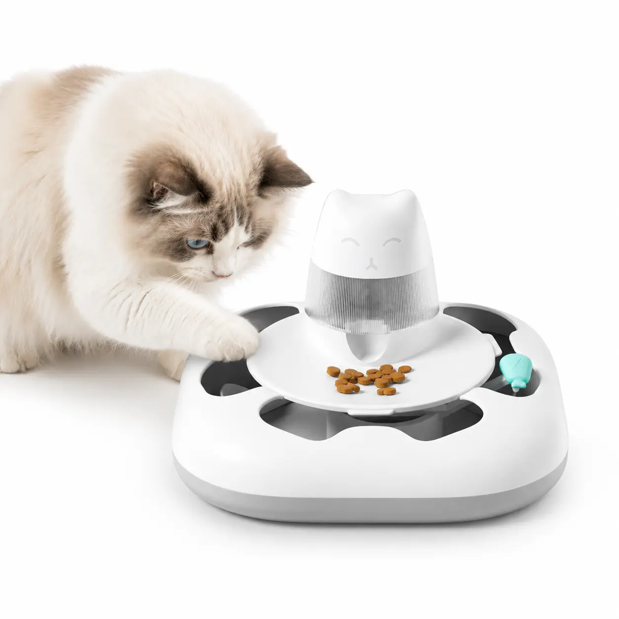 Automatic Cat-Hunting Game Toy, Interactive USB-C Rechargeable Cat Toy with Hidden Mouse & Treat Dispenser, Hands-Free Play for Indoor Cats, Boredom Relief & Mental Stimulation