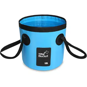 Collapsible Bucket, 5 Gallon Portable Folding Water Container for Travelling, Camping, Hiking, Fishing, Gardening