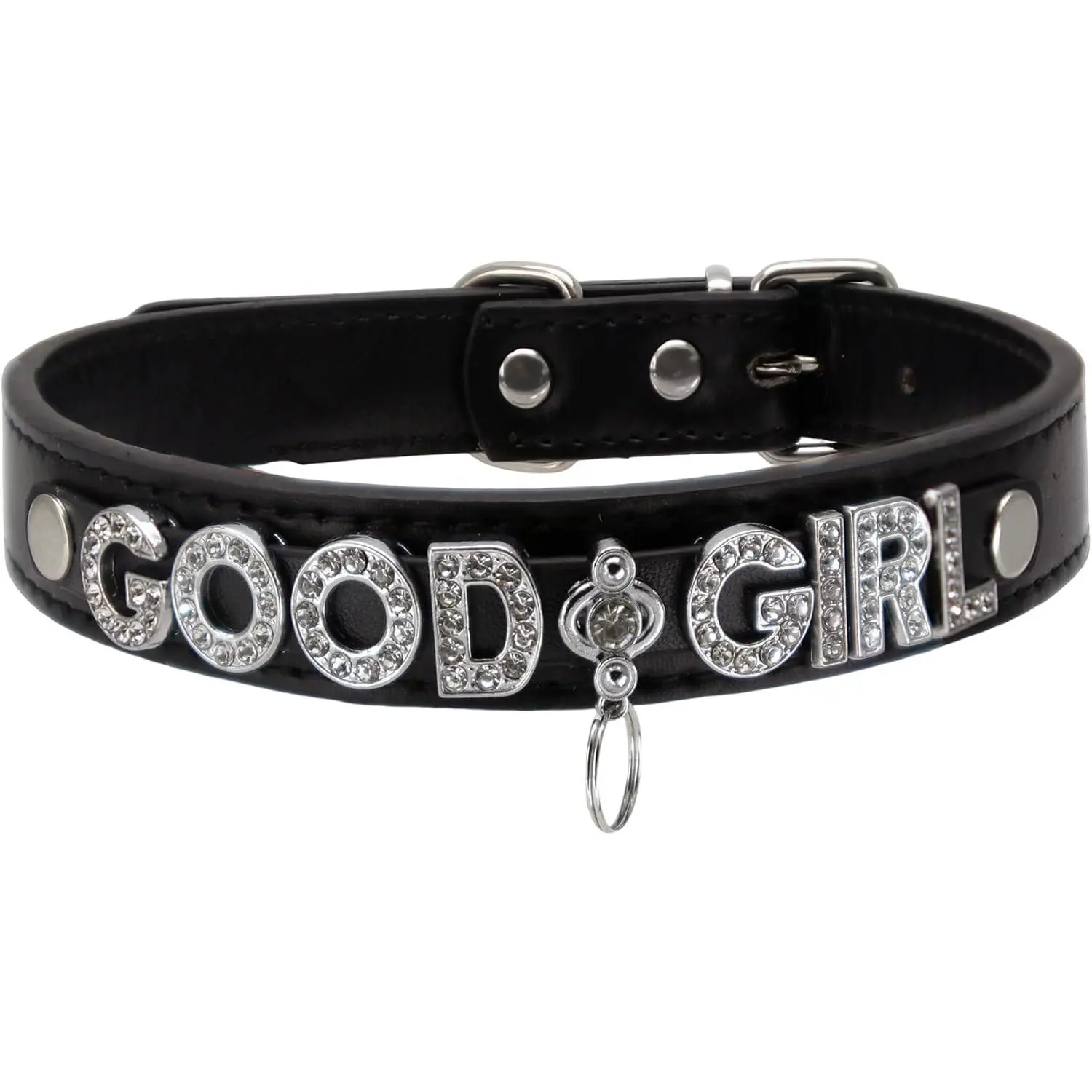 Gothic Letter Leather Choker  Necklace,Rave Festival