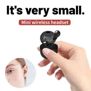 Invisible Mini Earbuds Wireless Bluetooth, Low Profile Micro Smallest Tiny Discreet Hidden Earbuds for Work, Small Headphones, Invisible Sleep Wireless Earphone IPX5 Waterproof for Small Ear Canals