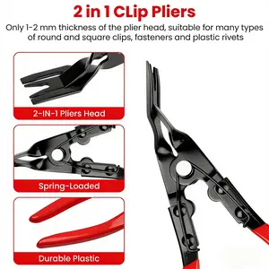 2-in-1 Clip Pliers,Car Repair Tool Set, Universal Disassembly Separator Pliers,Damage to Trim and,EasilyRemoves Trim and Upholstery Clips and FastenersPrevents,Panel Clip PliersAutomotive Maintenance Tools