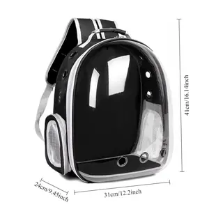 Portable Pet Carrier Backpack with Panoramic Transparent Space Capsule & Zipper Closure - Breathable Large Capacity Carrier Suitable for Cats & Small Dogs, Carrier Suitable for Travel, Outdoor Adventures, Carrier Transport Bag, Gift for Pet Owners