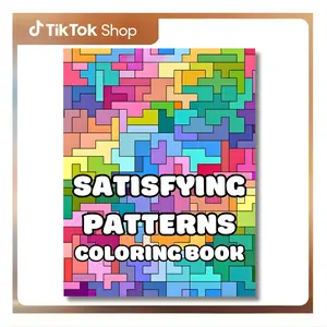 Satisfying Patterns Coloring Book: Easy Geometric Designs for Adults and Teens to Relax and Relieve Stress --  Michele Bloom  - Paperback