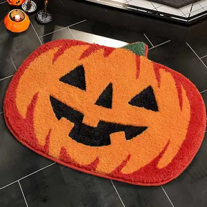 Pumpkin Themed Kitchen Mat, 1 Count Non-slip Kitchen Rug, Kitchen Decoration, Home Decor, Room Decor, Kitchen Accessories