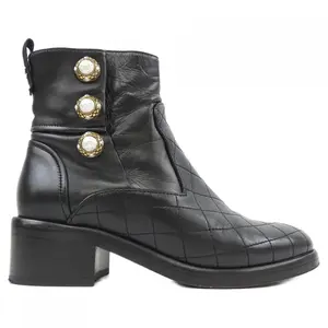 Pre-owned CHANEL Lambskin Small Leather Goods G32970X01000 Boots