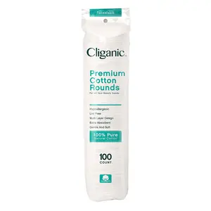 Cliganic Premium Cotton Rounds  100ct 100ct