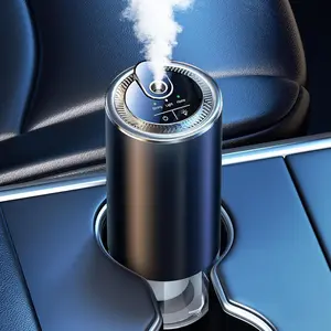 Smart Car Air Freshener Diffuser,Upgrade Car Smell Air Freshener, Music-Syncing Lights, Auto On/Off, Powerful Built-in Battery, Adjustable Cars DiffuserUltrasonic Mist,Natural Fragranc Ocean Breeze