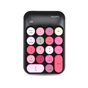 MOFII Wireless Number Keyboard, 18 Key USB Wireless Round Keycap Keyboard, Portable Numpad for Laptop PC Notebook Surface Pro