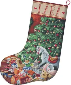 Counted Cross Stitch Kit Cozy Christmas Stocking L8010