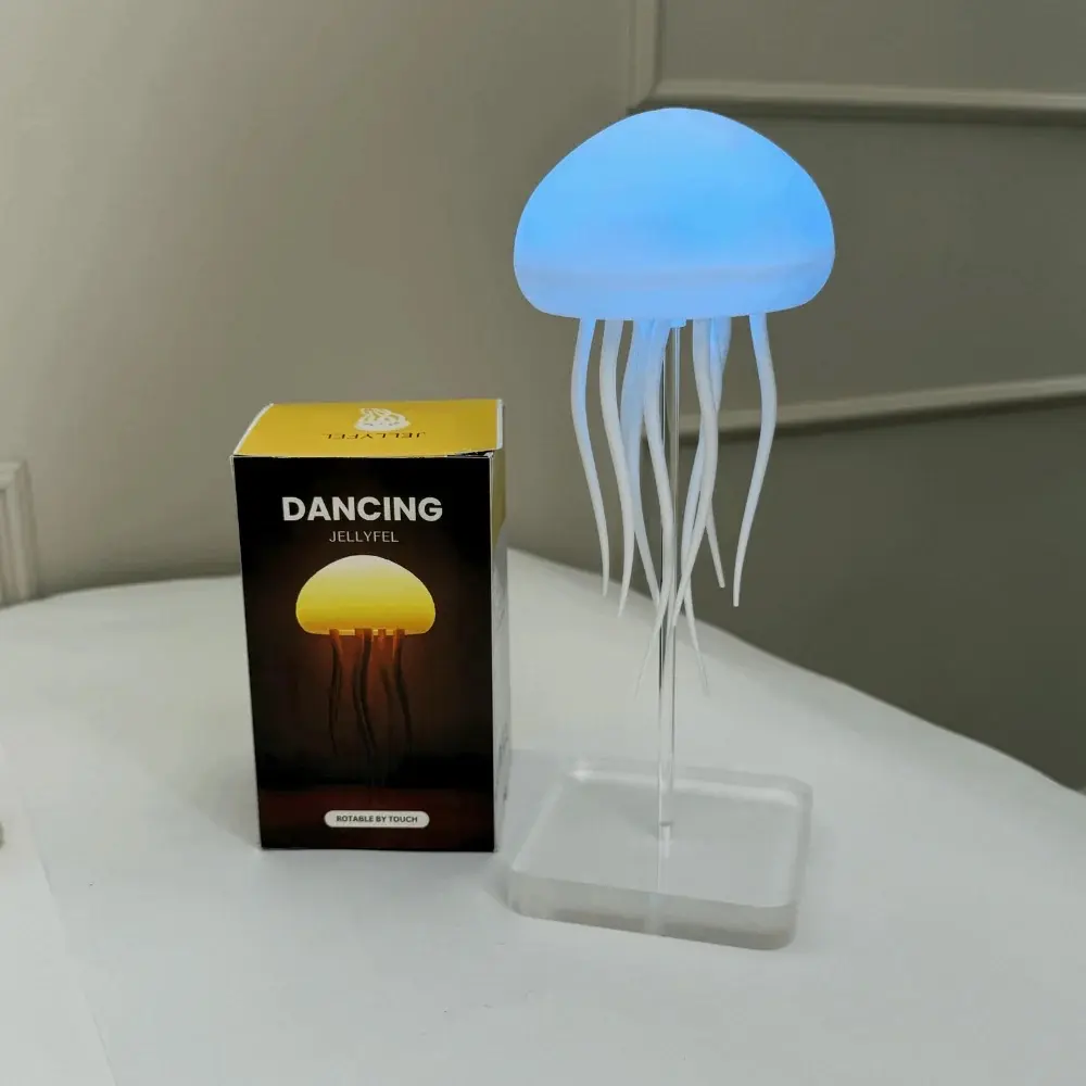 Voice Control Jellyfish Lamp with Dancing RGB Gradient for Home Decor