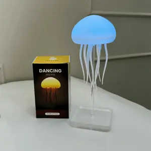Voice Control Jellyfish Lamp with Dancing RGB Gradient for Home Decor