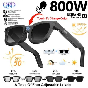 Smart Glasses Upgrade 2026 E02, HD Photo & Video Recording, Openai Translation, Touch Control, Photochromic Lenses, Bluetooth-compatible Calls, Music Function