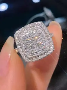 1 PC Classical Cubic Zirconia Artificial Gemstone Elegant Ring For Women For Wedding Engagement Anniversary Party Jewelry Valentine's Day Gift
