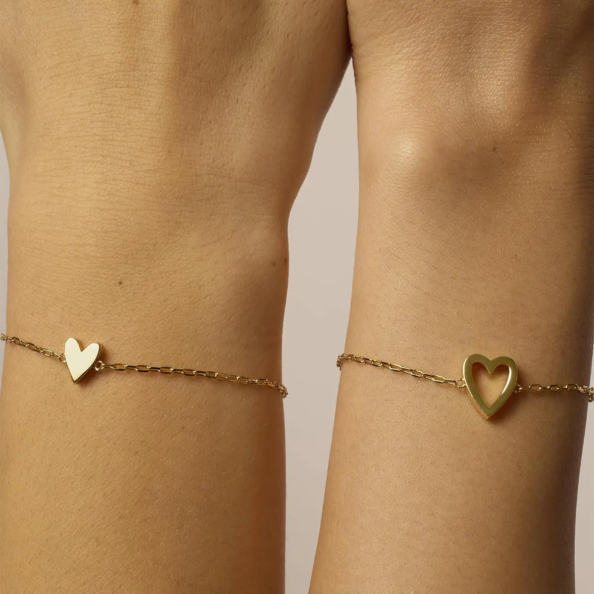 Couple's Matching Heart Bracelet Set - Adjustable, A-Silver, Lightweight Chain, Exquisite - Yes, with Dimensions, Ideal for Anniversary, Summer Beach Wear, Bracelets, Heart Charm