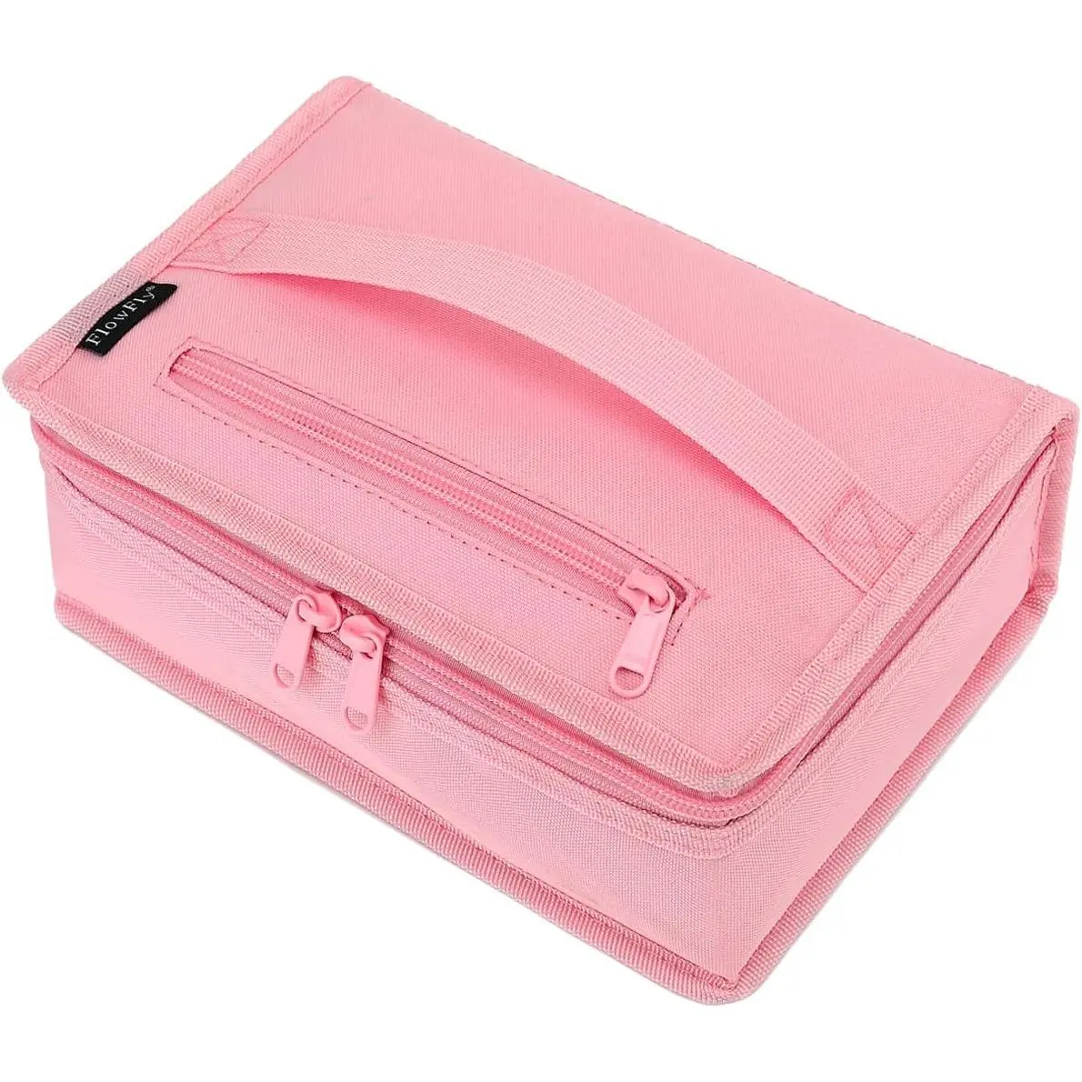 Small Insulated Lunch box Portable Soft Bag Mini Cooler Thermal Meal Tote Kit with Handle for Work & School, Pink