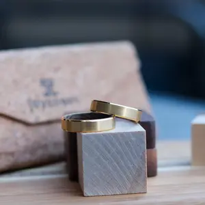 Playboy Gold Tungsten Koa Ring | Men's | Joycoast
