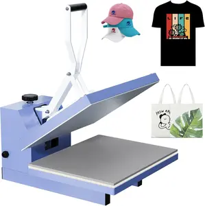 Heat Press, Heat Press Machine, Even Heating Technology, Large Operating Panel, Industrial Digital Heat Transfer Machine Sublimation for T-Shirts, Clothes, Canvas Bags