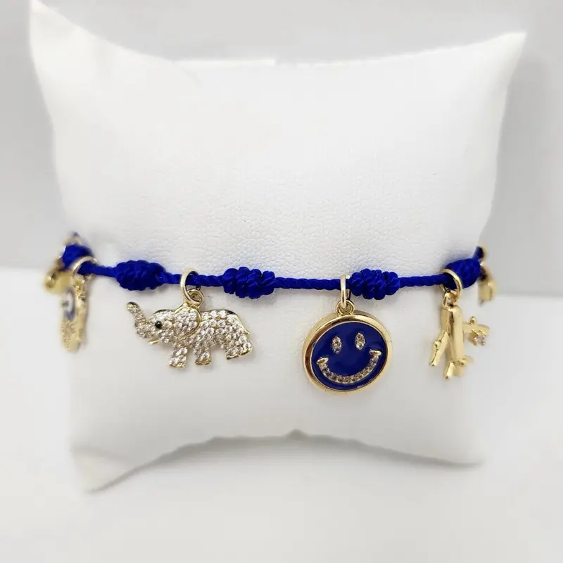 14K Gold Laminated Thread 7 knots Adjustable Bracelet. Elegant Sophisticated Protection Jewelry