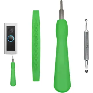 Doorbell  with  Tool - T6 T15 Double-Ended Torx   for Video Doorbell   & WiFi Reset - Doorbell Camera Screws  Kit (Green)