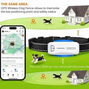 【Summervibes】Dog GPS wireless fence device – electric fence Pet tracker-Waterproof -Real-Time Tracking, Electric Fence, Safety Alert, Waterproof, AI Health Assistant vet, Share with Family