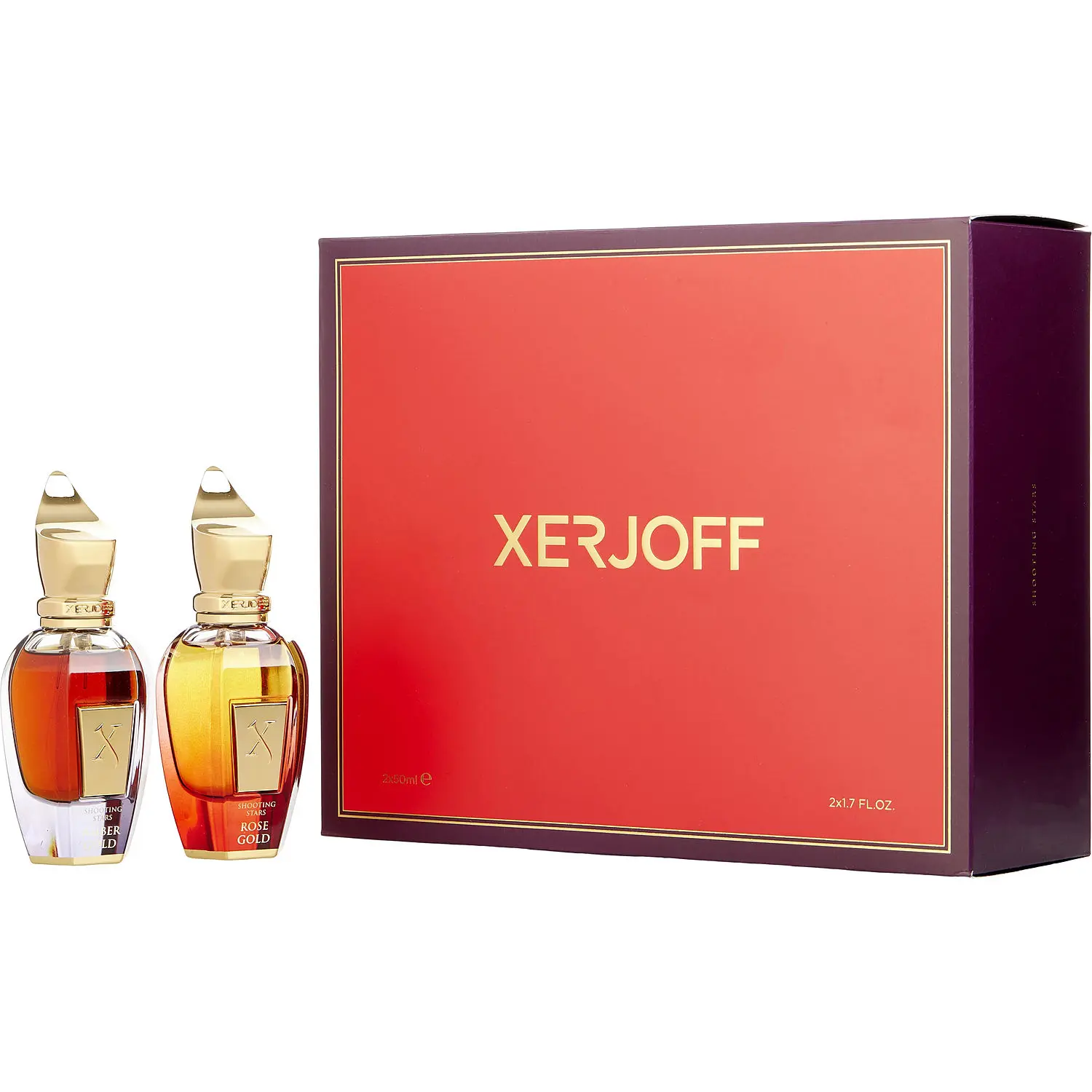 Xerjoff Variety Set-Amber Gold & Rose Gold And Both Are Eau De Parfum Spray 1.7 Oz For Unisex