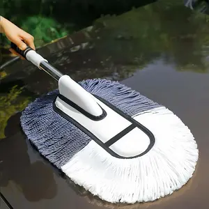 Gray Microfiber Duster Brushes, Extendable Duster,Car Interior Cleaning Brush - Cleaning Tool Efficient Dust Removal for Car Interior Exterior, Computers, Home