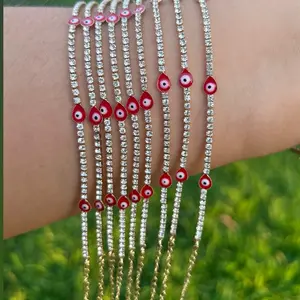 Red Ojo Anklet - Traditional Mexican Foot Accessory