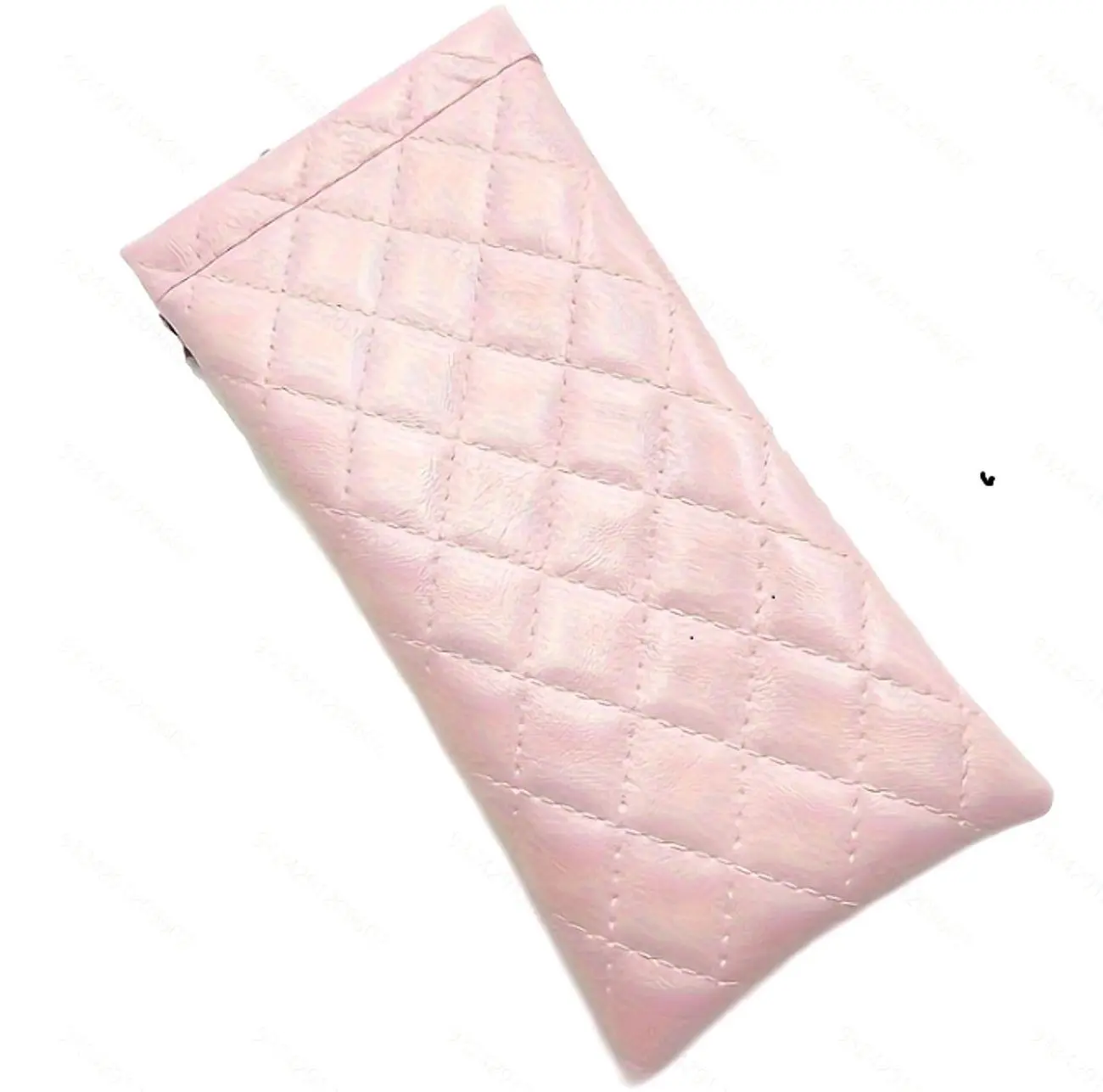 Quilted Sunglasses Pouch Soft PU Leather Portable Eyewear Case for Women and Girls Protective Travel Accessory