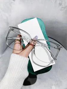 Square Frame Eyeglasses, Lightweight Anti-blue Light Eyeglasses for Women & Men, Modern Fashion Eyeglasses for Work, Daily Clothing Decor, Perfect for Student Daily Use