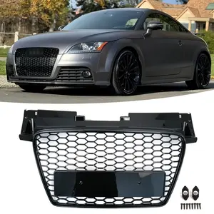 For Audi TT TTS 2007 (Facelift) - 2014 (Pre-Facelift) | Honeycomb Gloss Black Front Bumper Grille Grill Kit  #ValentinesGift  #AudiTT #TTS #AudiGrille