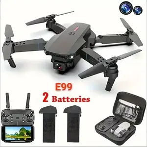 Dual Camera Drone, E99Remote Control Drone ,2 Batteries, Optical Flow Positioning,One-Key Takeoff and Landing, Indoor and Outdoor Drone, Beginner Christmas, Halloween, learning Repair Gadgets car flying balls Fpv Rc Quadcopter Controller