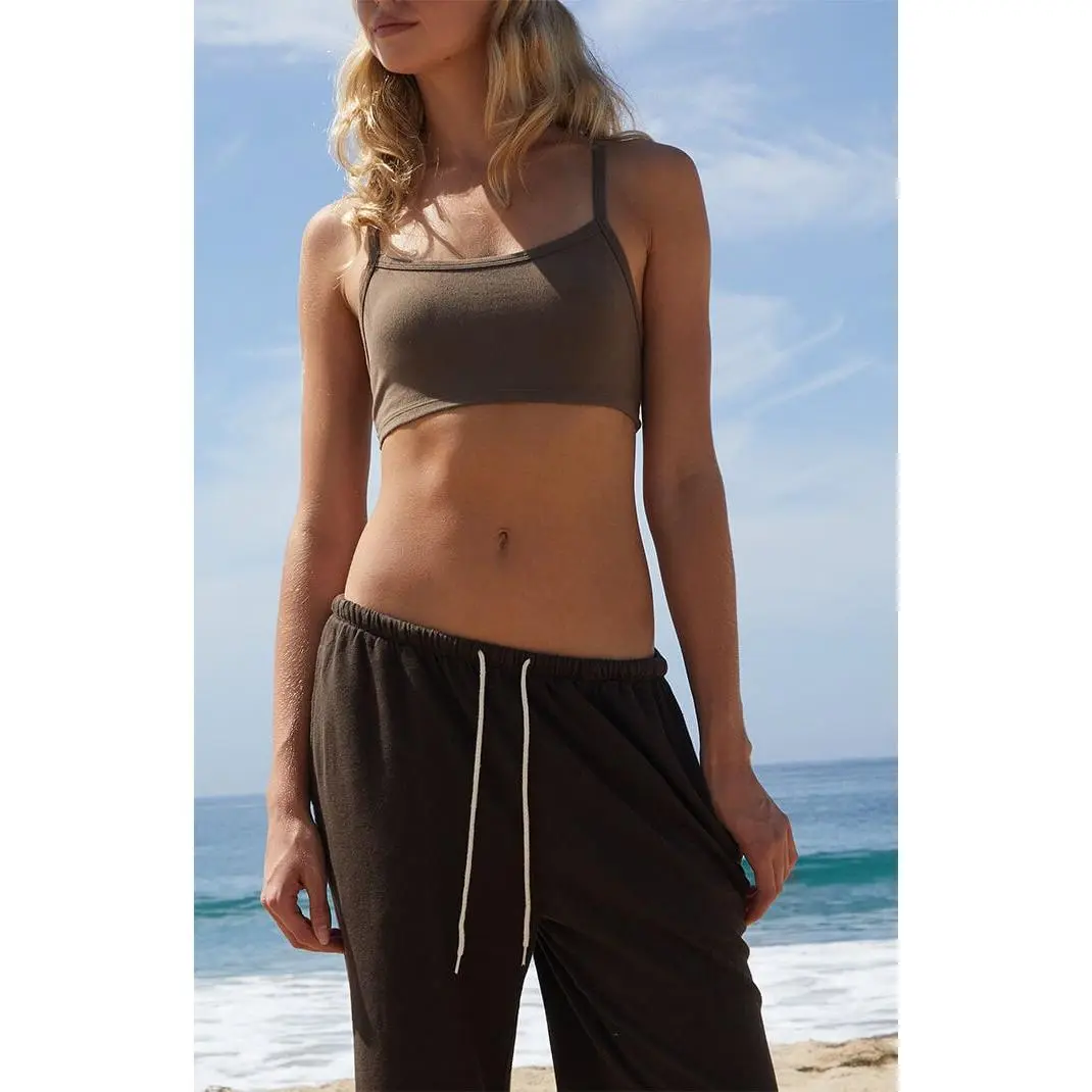 John Galt Women's Brown Isla Cropped Tank Top