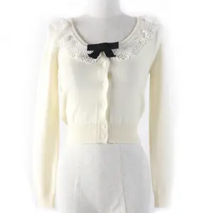 Pre-owned miu miu Cotton Small Leather Goods MIUMIU Virgin wool knit cardigan
